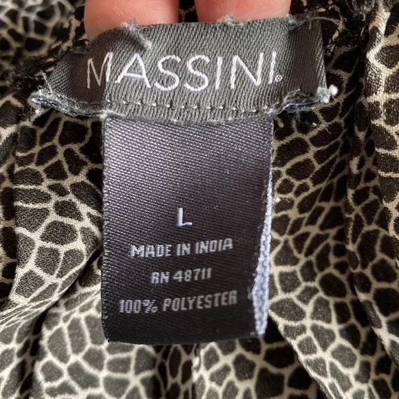 Massini women’s pleated animal print skirt - Picture 3 of 4